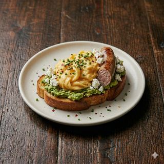 Eggs & sausage toast