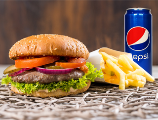 Combo Burger porc sau vita +cartofi prăjiți+Pepsi250