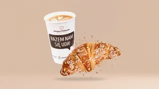 Croissant z cytrynowym kremem patissiere + kawa