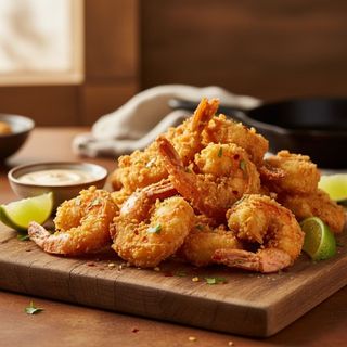 Golden Fried Prawns