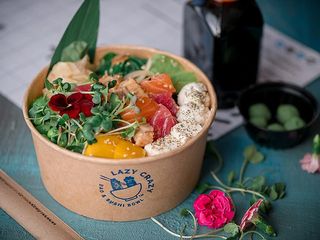 Ліниві суші з фунчозою З Лососем панко