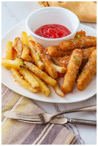 Chips and Fish Finger