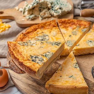 Quiche cuatro quesos