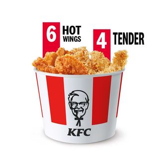 Bucket 6 Hot Wings + 4 Tender Crispy