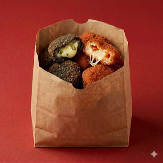 Black & red nuggets 6 pezzi