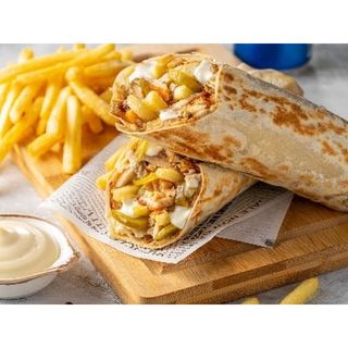 Shawarma Wrap With Fries