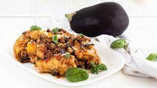 Poulet à l'Aubergine ( Sauce Basilic ) 