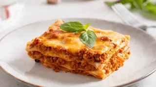 Lasaña de carne Bolognesa