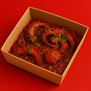 Medio Pulpo a la Siciliana (300–350 g) con Salsa Típica
