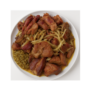 Porc Au Four + Attiéké