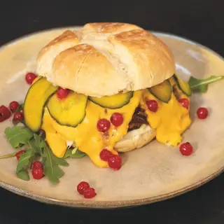Hamburguesa de cerdo desmechado 