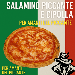 Pizza Salamino Picante E Cipolla