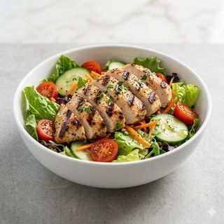 Ensalada Con Tiras De Pollo Plancha