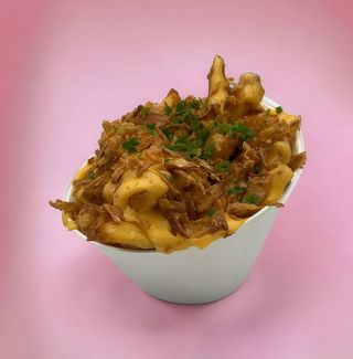 Frites Cheddar Crispy Oignons