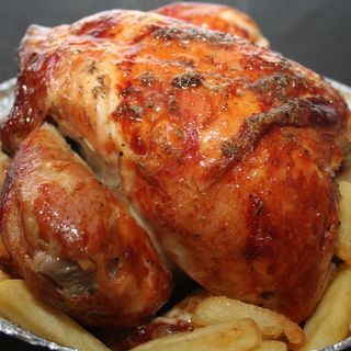 Pollo entero con patata 