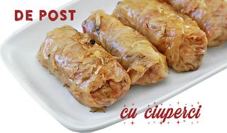 Sarmale cu ciuperci și mămăliguță (de post)