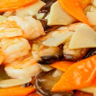 Gambas Salteadas Con Bambú