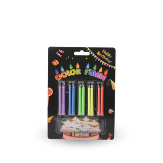  Свечи для торта.Разный цвет пламени.1 упак*10 штук.Длина 6 см.