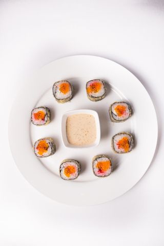 Темпура креветки угорь