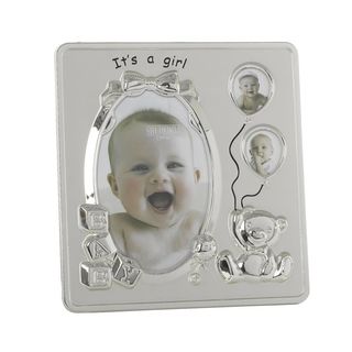 Rama foto argintata “It’s a girl”