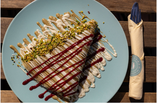 Pistać malina palačinka