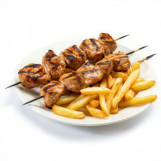 Pinchos Pollo (4 Uds.) con Patatas