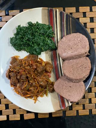 Beef Wet Fry with Ugali Brown