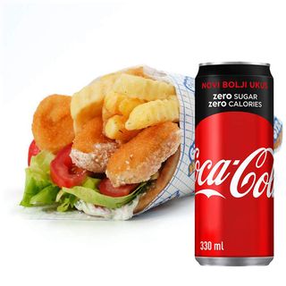 Chicken Hero nuggets + Coca Cola Zero 0.33l