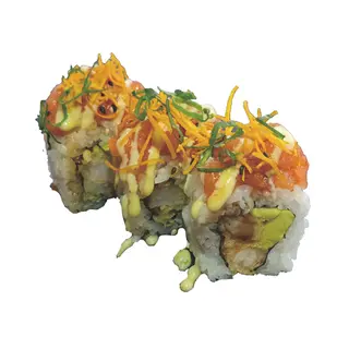 128. Kirin uramaki de salmón (10 pzs.)