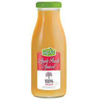 Сок Greno - Ябълка, Праскова и Кайсия 100% (250мл)