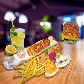 Sandwich Shawarma Viande + Dessert + Limonade Libanaise