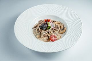 Телятина с грибами