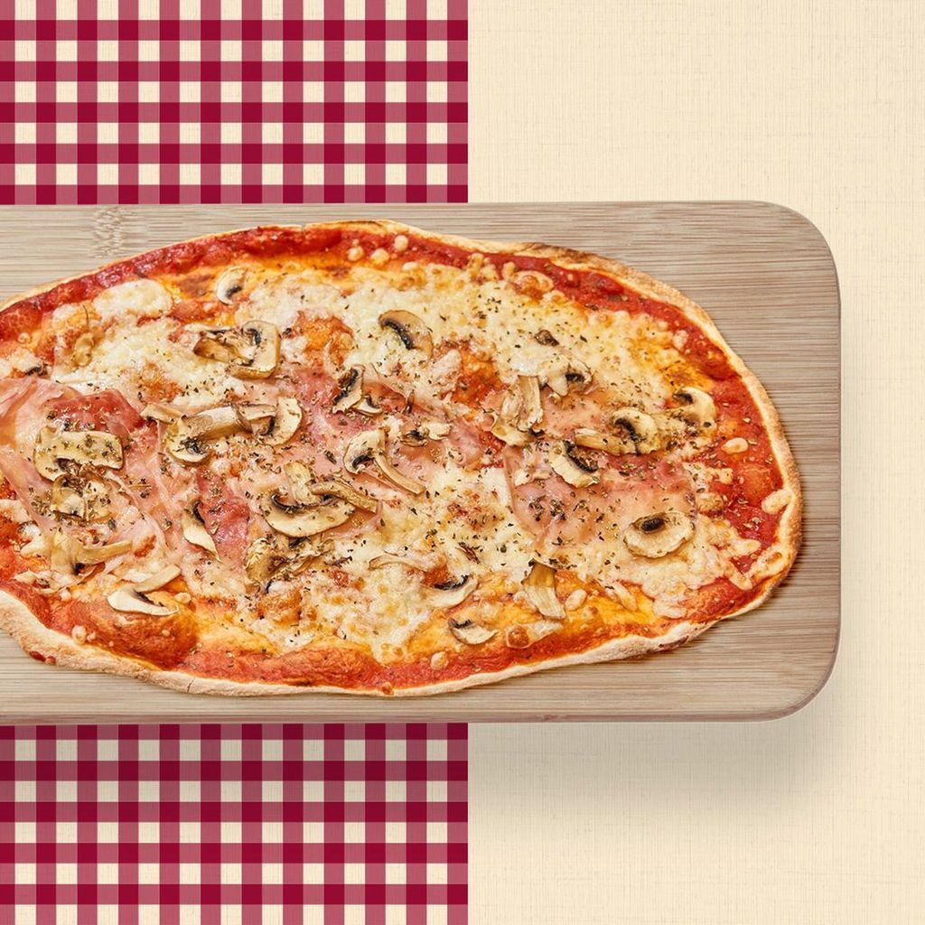 Pizza prosciutto e funghi (50 cm.)