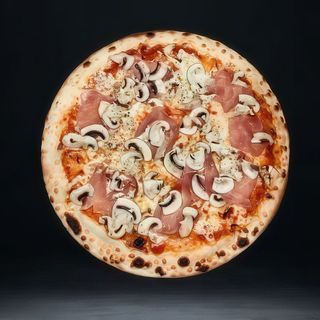 Pizza prosciutto e funghi (33 cm.)