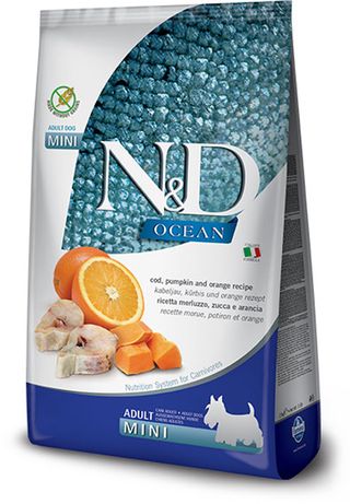 N&D Grain Free OCEAN COD, PUMPKIN & ORANGE ADULT MINI 800г