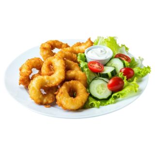 Calamares Fritos Con Ensalada