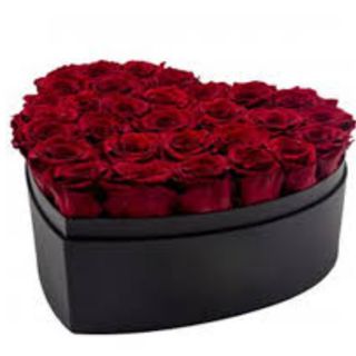 Cuore rose rosse boccia grande 