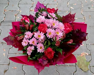 Bukiet mieszany pink duzy
