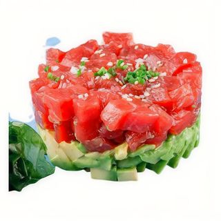 Tartar de atún con aguacate y sésamo