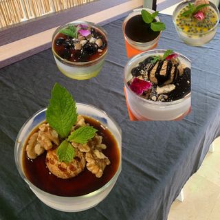 Panna Cotta Casera De Caramelo Y Nueces