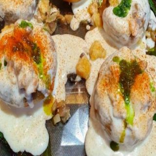 Champiñones rellenos de marisco