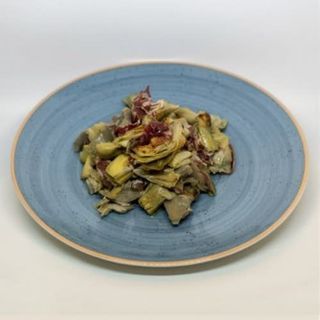 Carxofes amb pernil ibèric