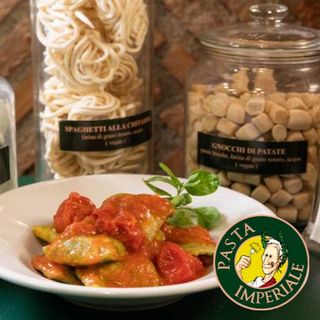 Ravioli di ricotta, spinaci al cacio e pepe