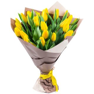 Bukiet z 25 żółtych tulipanów 