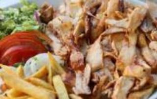 Durüm Meat With Salad And Fries