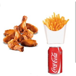 Alitas Pollo (6 Uds.), Patatas Y Refresco