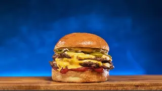 Triple classic smash burger
