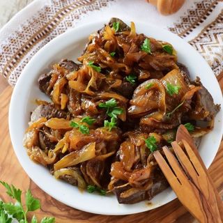Печень с луком 