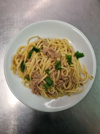 linguine al tonno in bianco