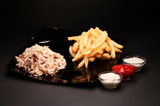 Cartofi prăjiți cu carne